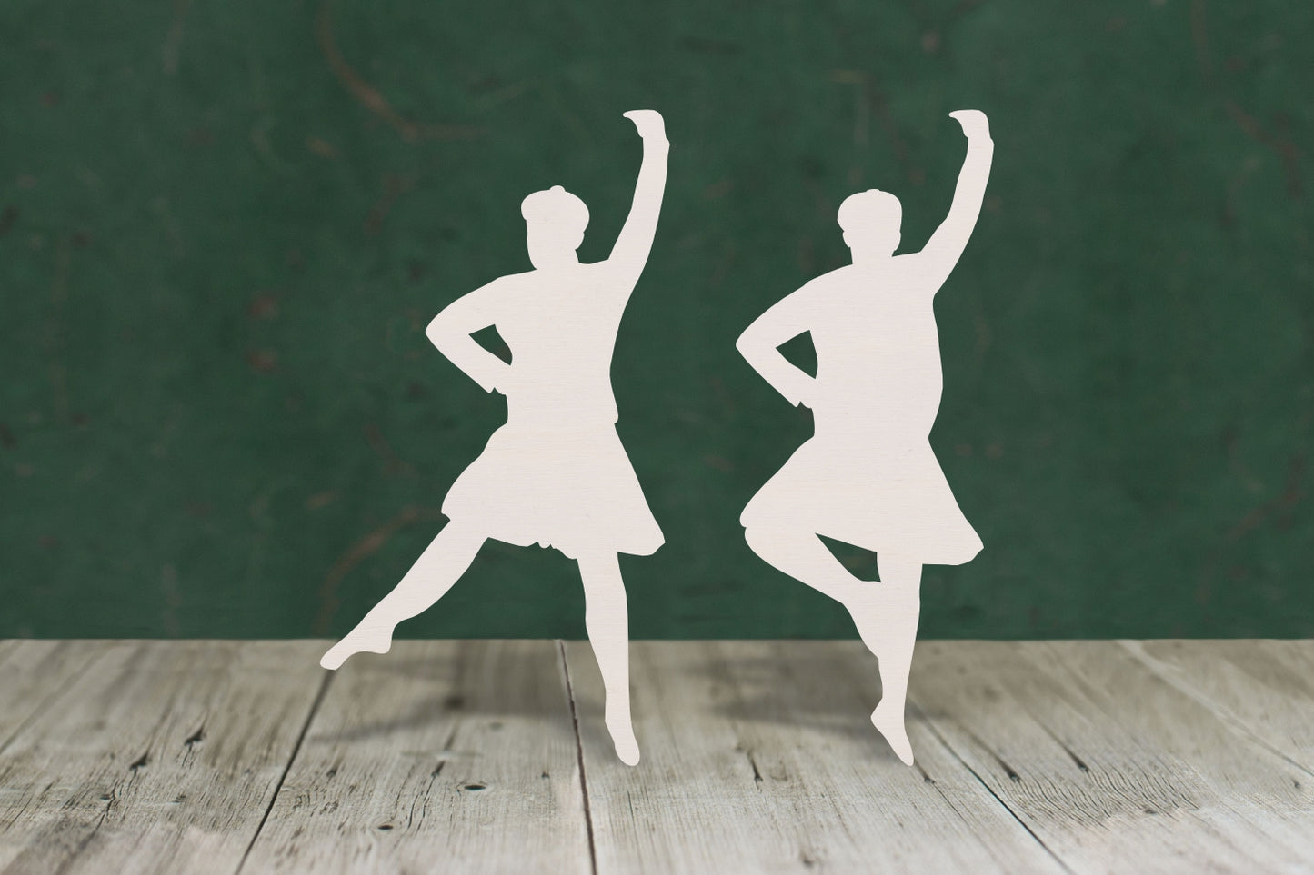 Highland male dancers (pair) - 4mm Plywood