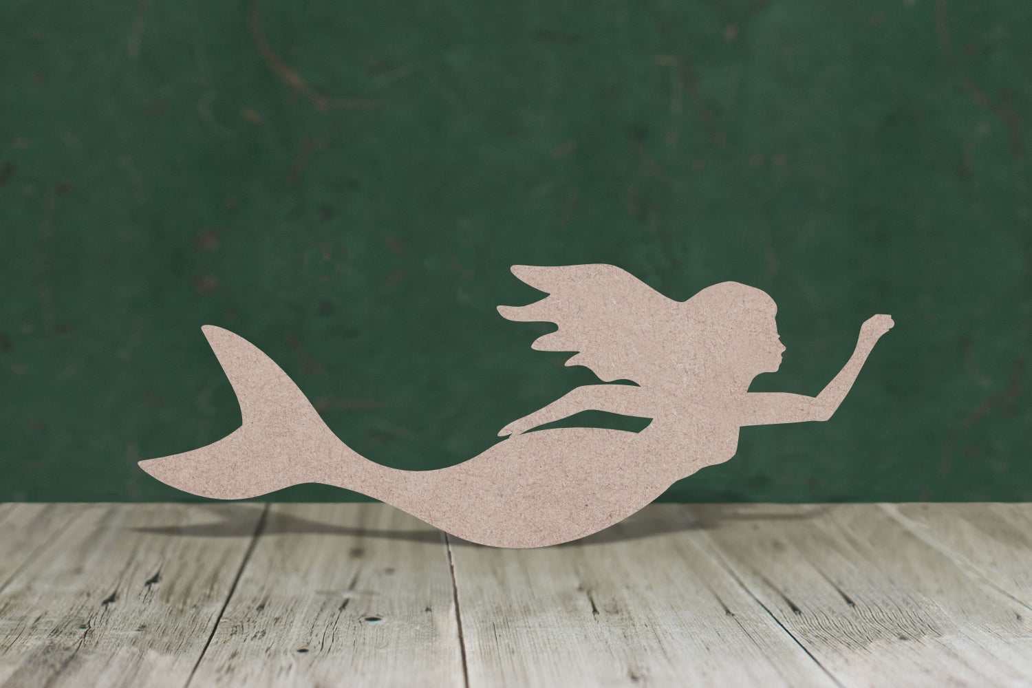 Laser cut, blank wooden Mermaid shape for craft