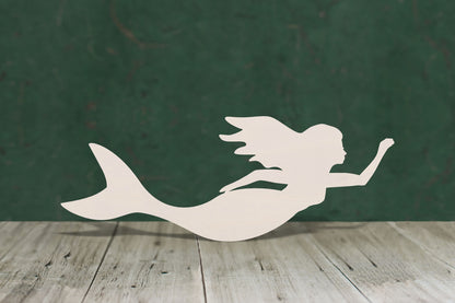 laser cut blank wooden Mermaid shape for craft