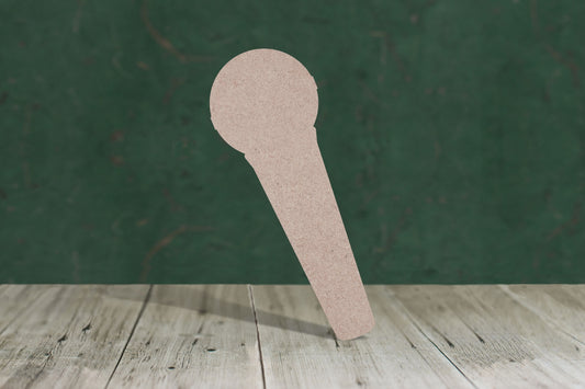 Laser cut, blank wooden Microphone shape for craft