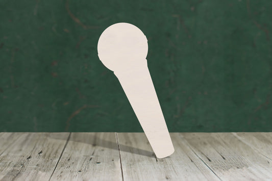 laser cut blank wooden Microphone shape for craft