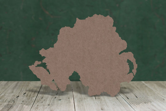 Laser cut, blank wooden Northern Ireland shape for craft