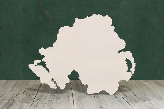 laser cut blank wooden Northern Ireland shape for craft