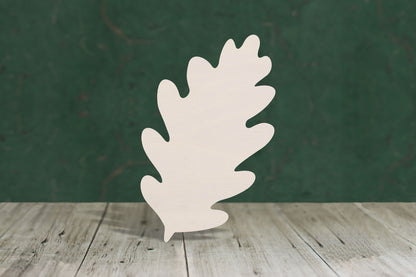 laser cut blank wooden Oak leaf shape for craft