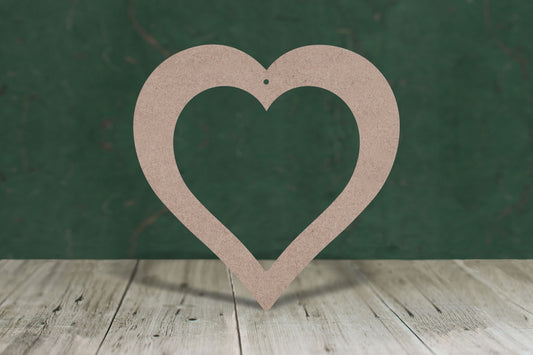 Open Heart shape - 3mm MDF