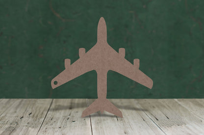 Laser cut, blank wooden Passenger plane shape for craft