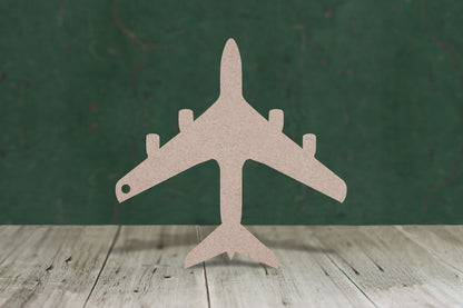 Laser cut, blank wooden Passenger plane shape for craft