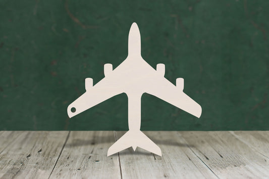 laser cut blank wooden Passenger plane shape for craft