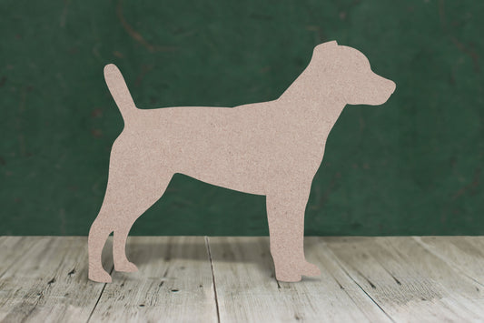 Laser cut, blank wooden Patterdale terrier shape for craft