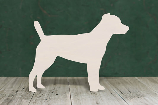 laser cut blank wooden Patterdale terrier shape for craft