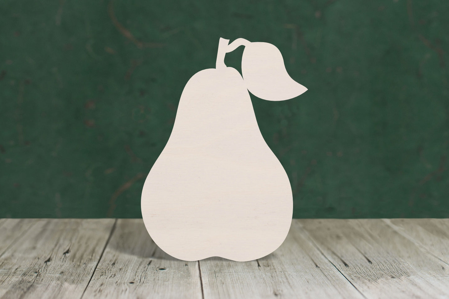 laser cut blank wooden Pear shape for craft