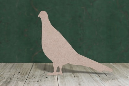 Pheasant 1 with tail down - wooden craft cut-out - 3mm MDF