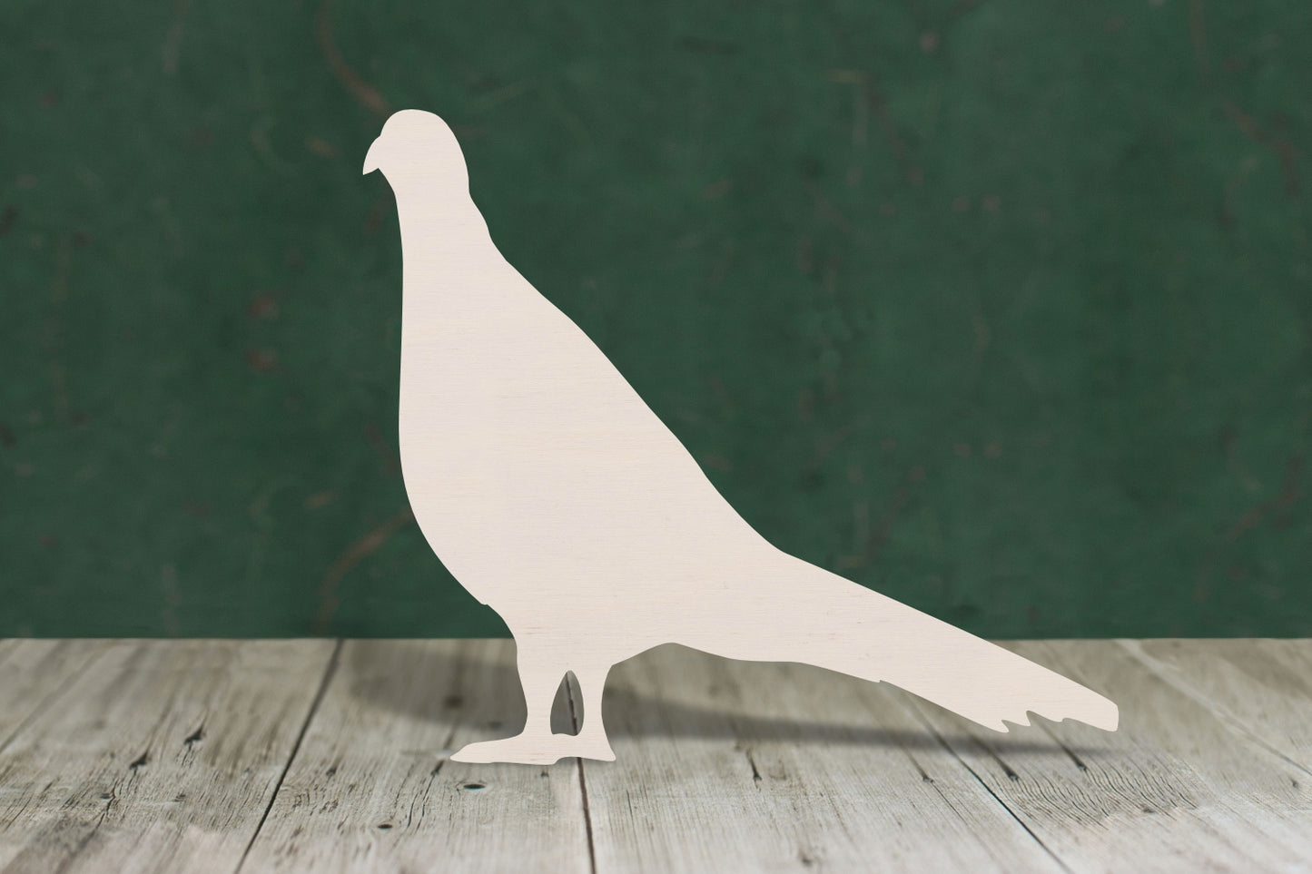 Pheasant 1 with tail down wooden craft cut out - plywood