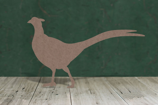 Pheasant 2 with tail up - wooden craft blank - 2mm MDF