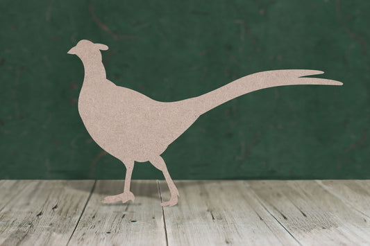 Pheasant 2 with tail up - wooden craft blank - 3mm MDF