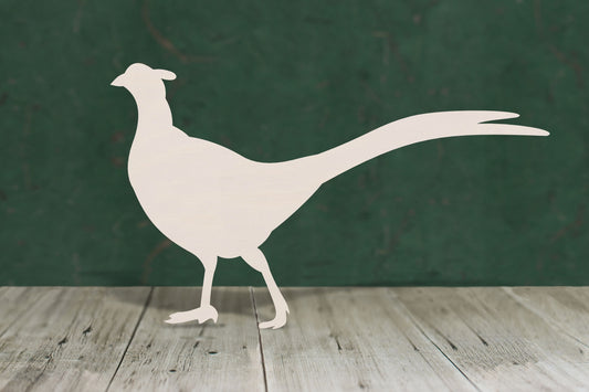 Pheasant 2 with tail up wooden craft cut out - plywood