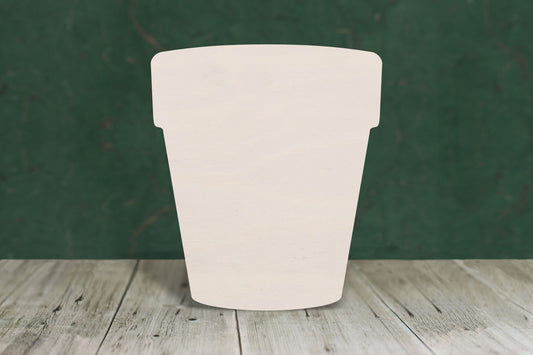 laser cut blank wooden Plant pot shape for craft