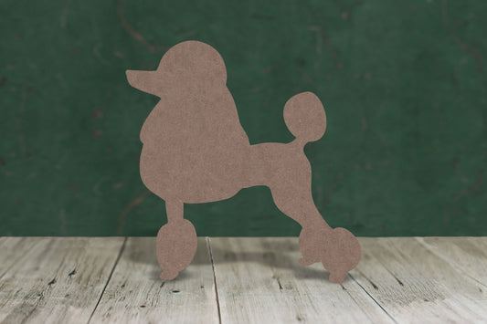 Laser cut, blank wooden Poodle shape for craft