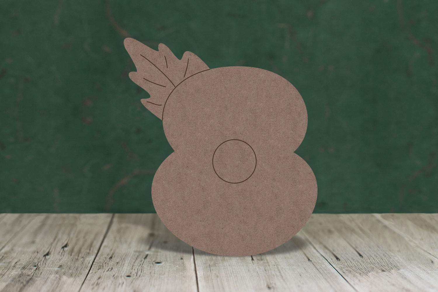 Laser cut, blank wooden Poppy 2 shape for craft