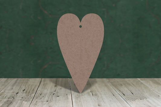 Primitive Heart (tall hearts) - 2mm MDF