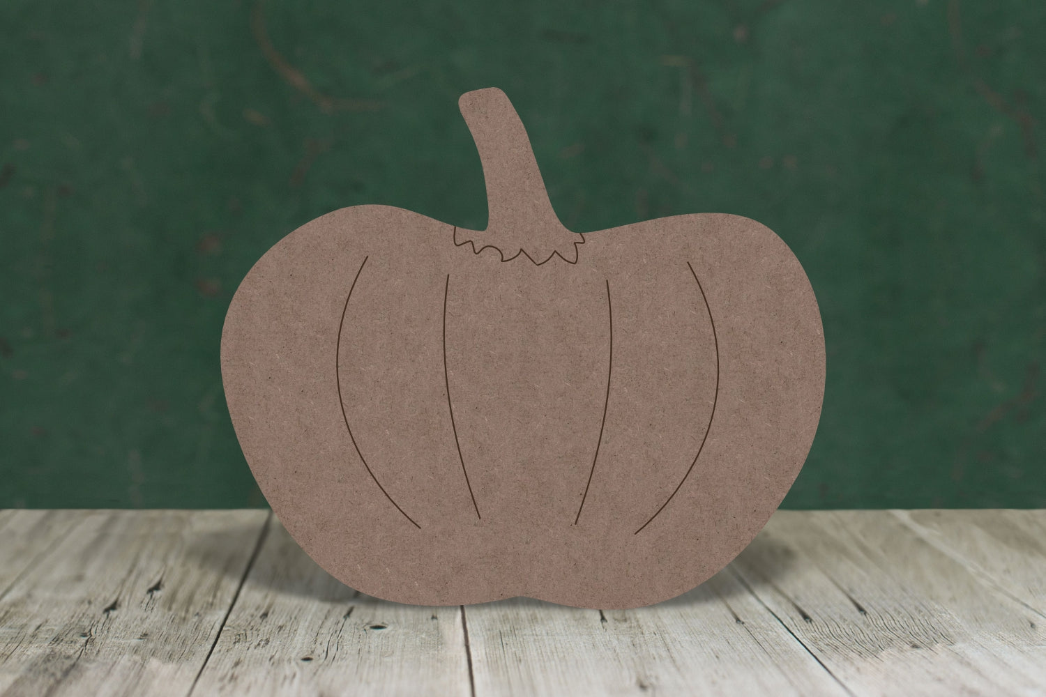 Laser cut, blank wooden Pumpkin 2 with etched detail shape for craft