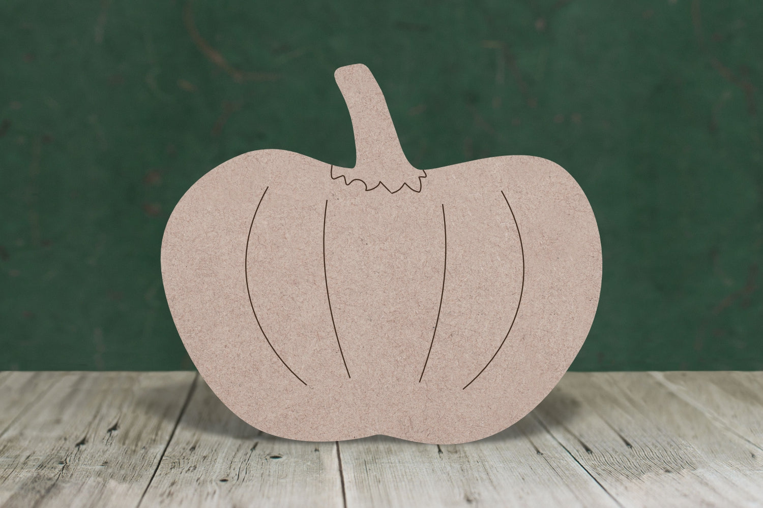 Laser cut, blank wooden Pumpkin 2 with etched detail shape for craft