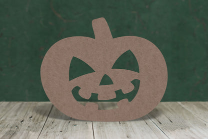 Laser cut, blank wooden Pumpkin 3 with halloween face shape for craft