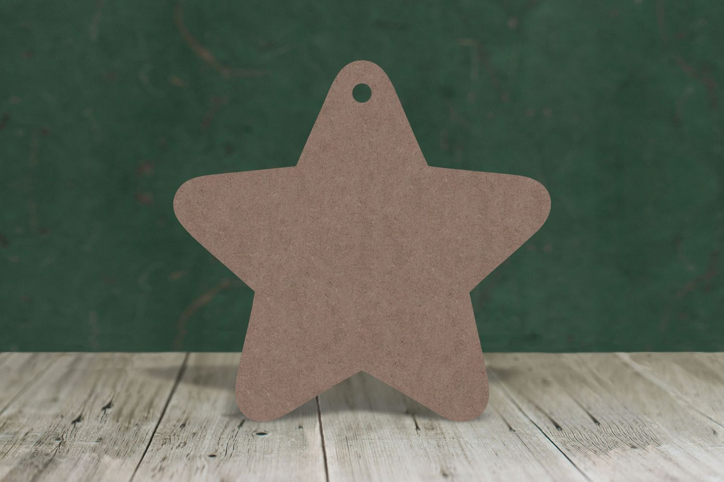 Laser cut, blank wooden Rounded star shape for craft