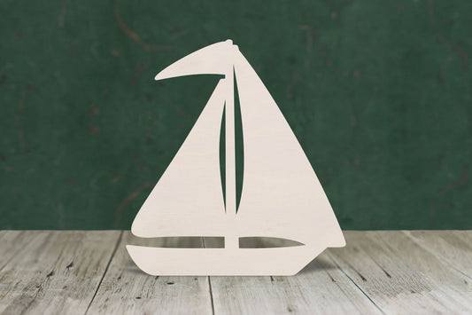 laser cut blank wooden Sailing boat 2 shape for craft