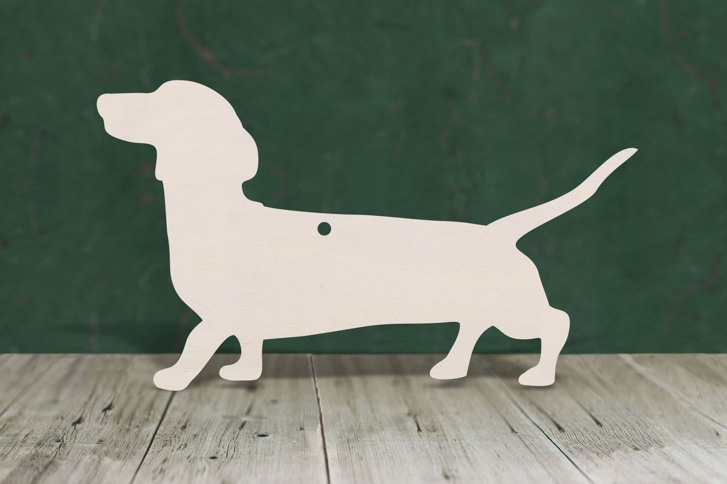 laser cut blank wooden Sausage dog Dachshund shape for craft