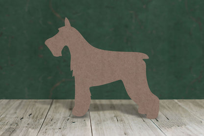 Laser cut, blank wooden Schnauzer shape for craft