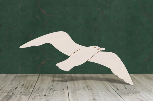 Seagull flying wooden craft blank - plywood