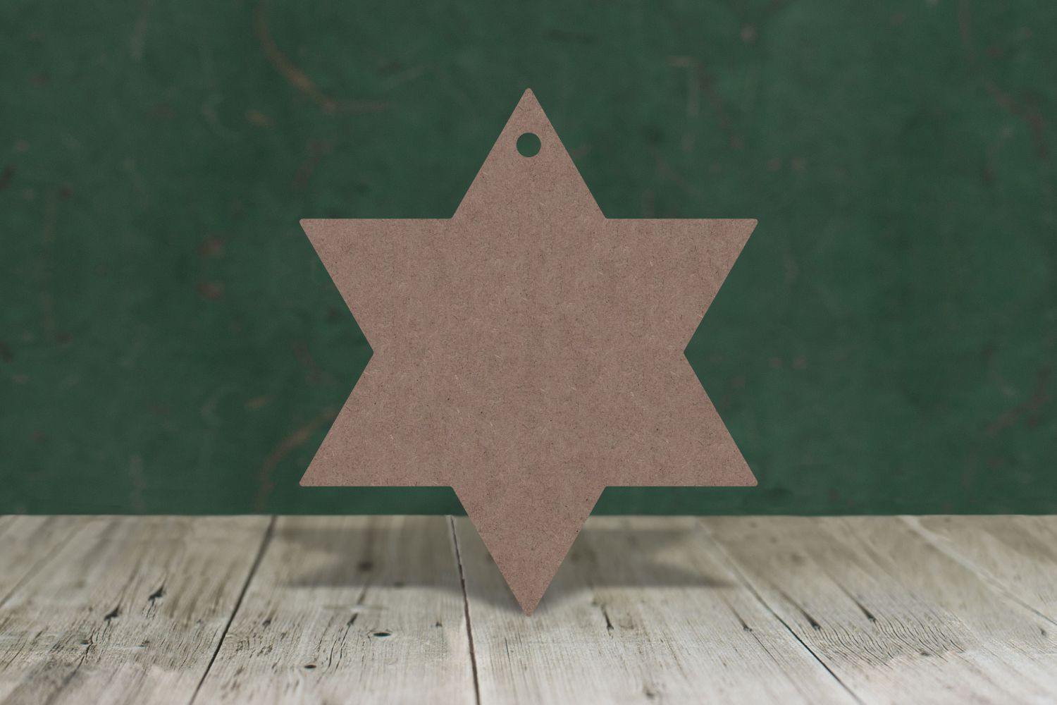 Laser cut, blank wooden Six point star shape for craft