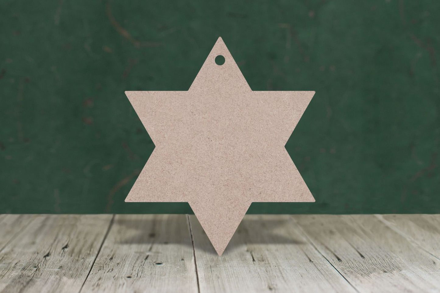 Laser cut, blank wooden Six point star shape for craft