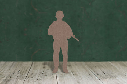 Laser cut, blank wooden Soldier shape for craft