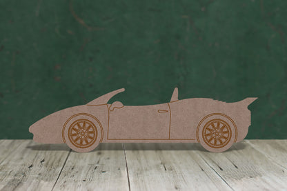 Sports car with etched detail - 2mm MDF