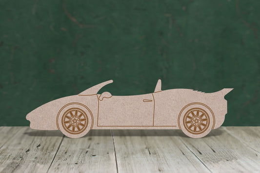 Sports car with etched detail - 3mm MDF