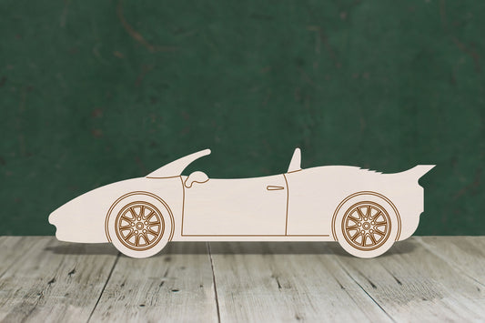 Sports car with etched detail - 4mm plywood