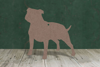 Laser cut, blank wooden Staffy shape for craft