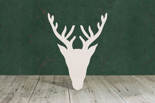 Stag head wooden craft blank - plywood