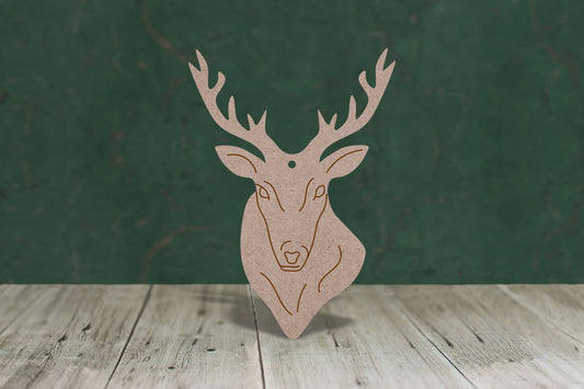 Engraved stag head - 3mm MDF