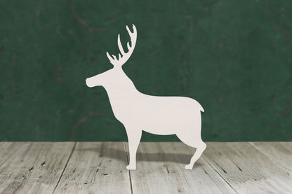 Highland standing stag /deer wooden craft shape - plywood