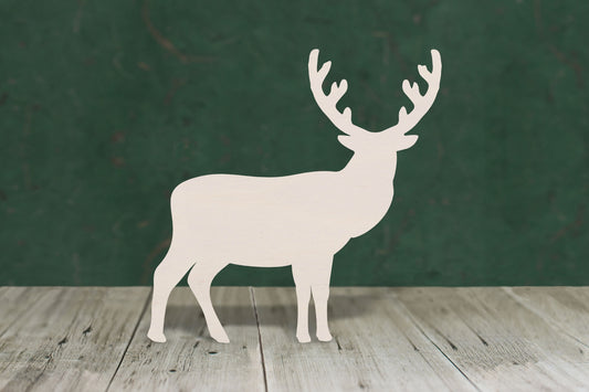 Standing stag 2 wooden craft shape - plywood