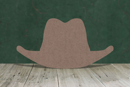 Laser cut, blank wooden Stetson-cowboy hat shape for craft