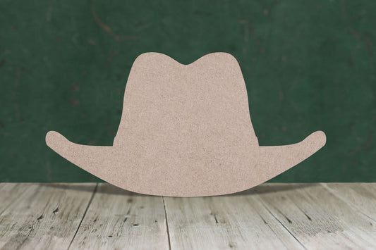 Laser cut, blank wooden Stetson-cowboy hat shape for craft