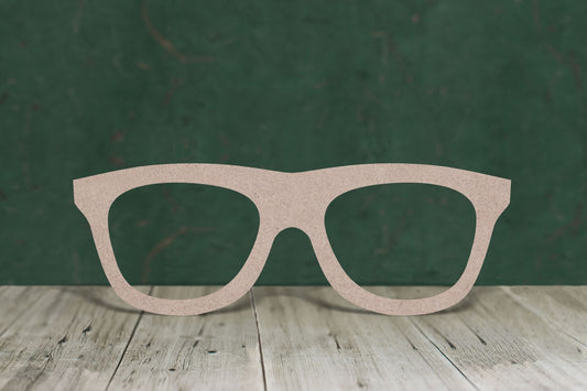 Laser cut, blank wooden sunglasses shape for craft