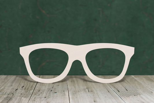 laser cut blank wooden sunglasses shape for craft