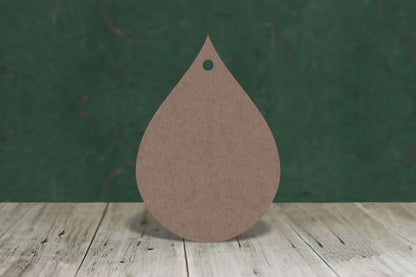 Laser cut, blank wooden Teardrop raindrop shape for craft