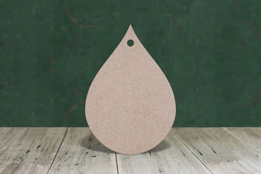 Laser cut, blank wooden Teardrop raindrop shape for craft