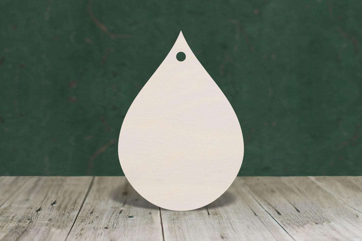 laser cut blank wooden Teardrop raindrop shape for craft